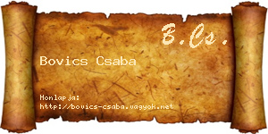Bovics Csaba névjegykártya